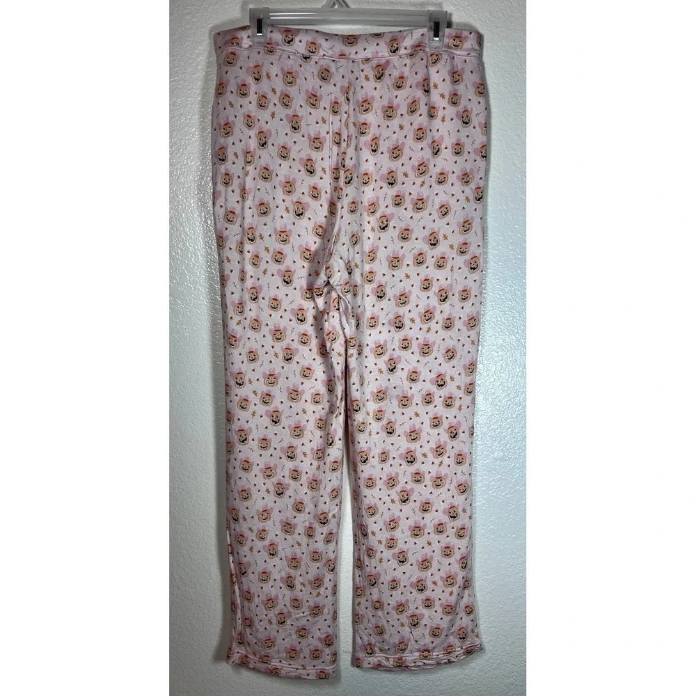 Cupcakes and Cashmere‎ Pink Cowboy Hat Pumpkin Pajama Pants Womens L Halloween